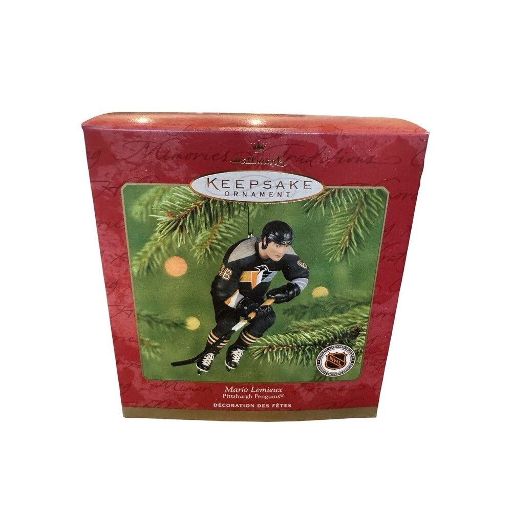 2001 Hallmark Keepsake Mario Lemieux Pittsburgh Penguins Christmas Ornament